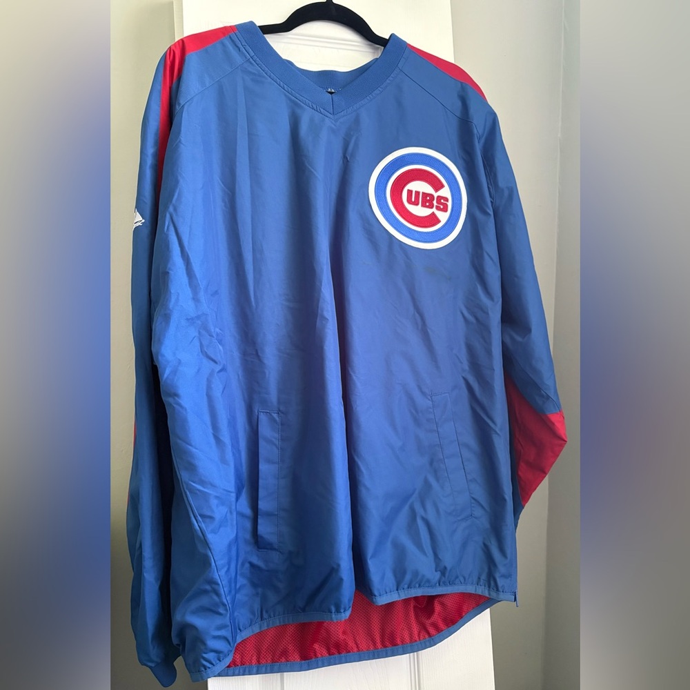 Vintage Majestic Chicago Cubs Pull Over Jacket